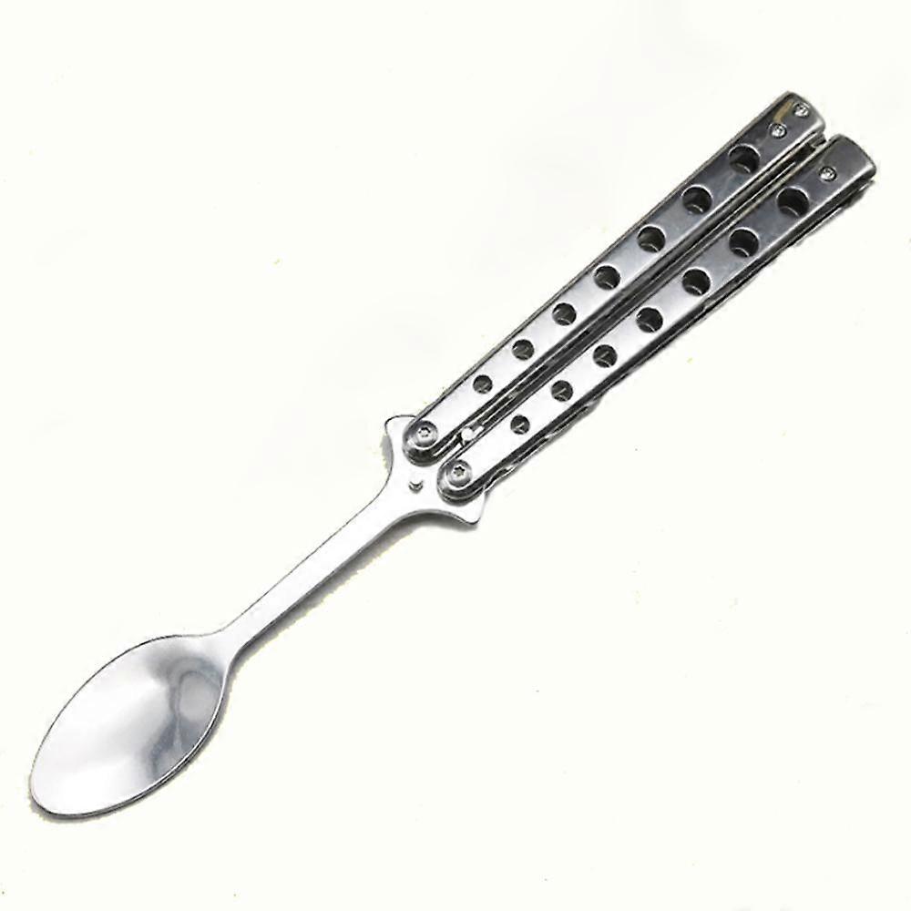1pcs Butterfly Portable Spoon Training Folding Practice Portable Tableware|spoon
