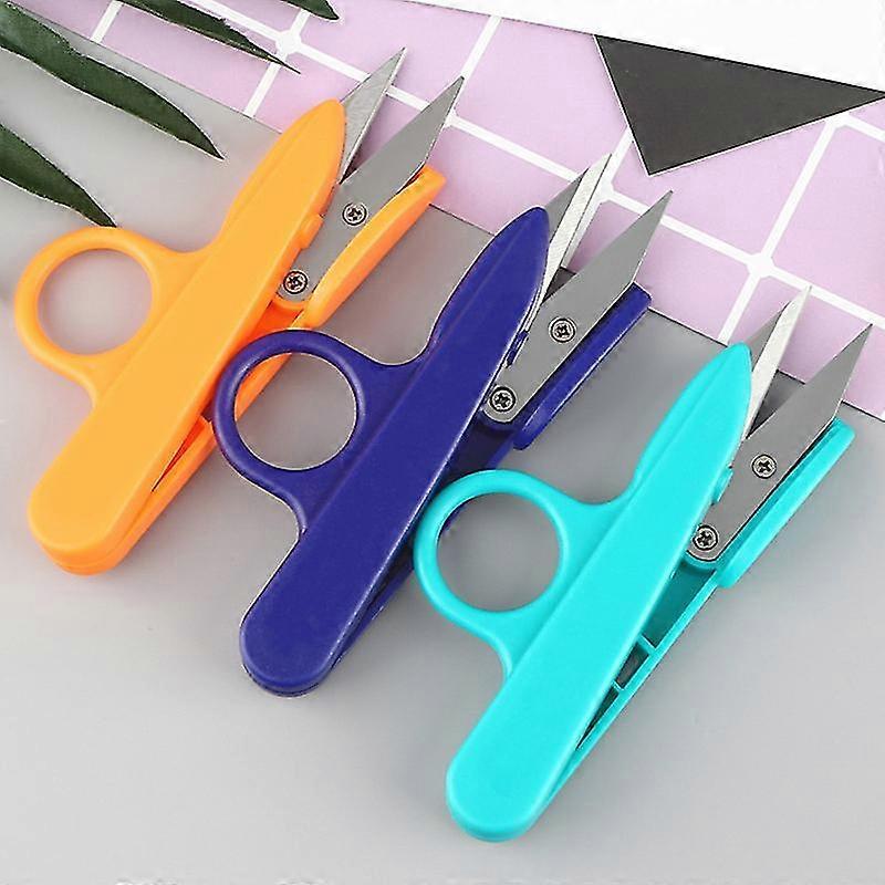 6pcs Random Color Sharp Point Quick-clip Lightweight Speed Cutting Scissor For Sewing (random Color)