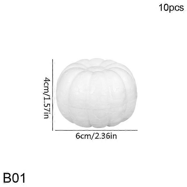 10 buc Spumă albă Dovleac Recoltă falsă Fructe artificiale Modele Polistiren Polistiren Polistiren Meșteșug DIY Decorațiuni Handmade Cadou de Halloween