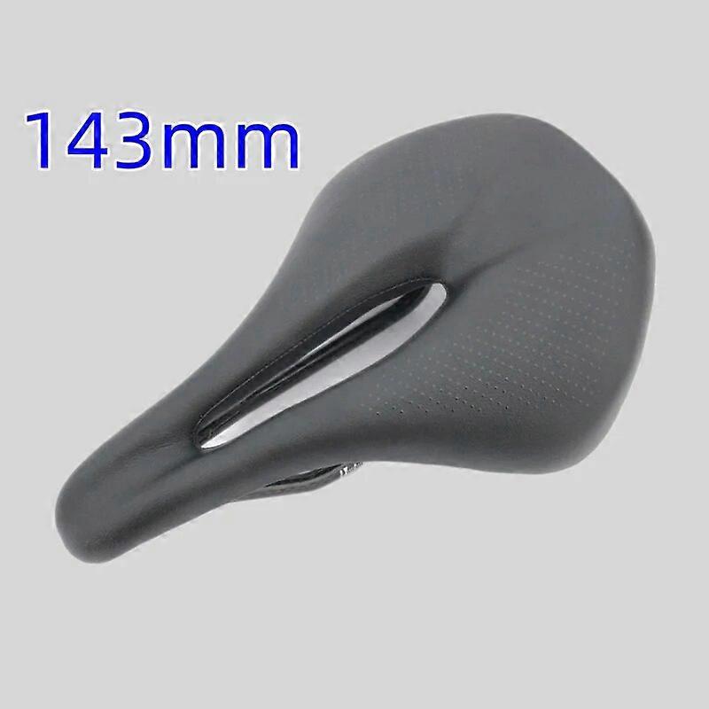 Selle en cuir en carbone VTT / Route 143 / 155MM Selle de vélo Super Light Cuir Carbone Coussins Rails en carbone Siège de vélo Siège de vélo