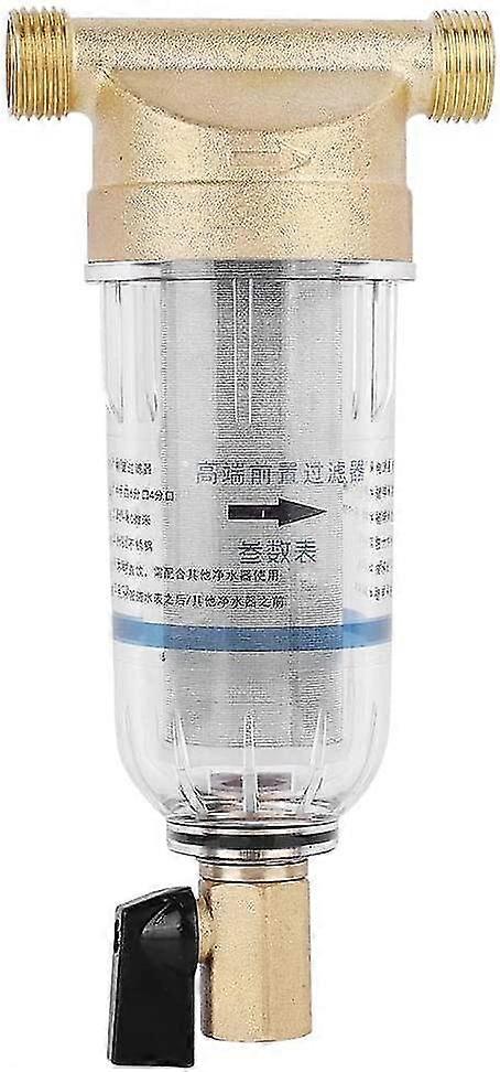 Reusable Spin Down Sediment Water Filter Faucet Water Purifier Water Prefilter Sediment Filter For Well Water Hose Sediment Filter(1/2" Male Thread)