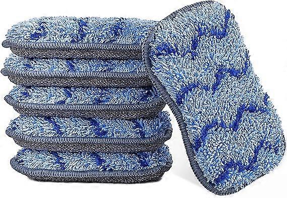 Microfiber Multi-Purpose Kitchen Cleaning and Dishwashing Scrub Sponge, 6 Pack