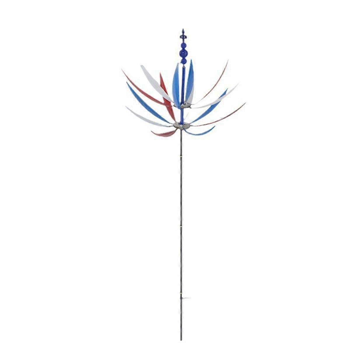 Harlow Wind Spindle Metal Windmill 3d Wind Rotating Sculpture Inserts the Rotator Detachable 3d Wrought Iron Gardening
