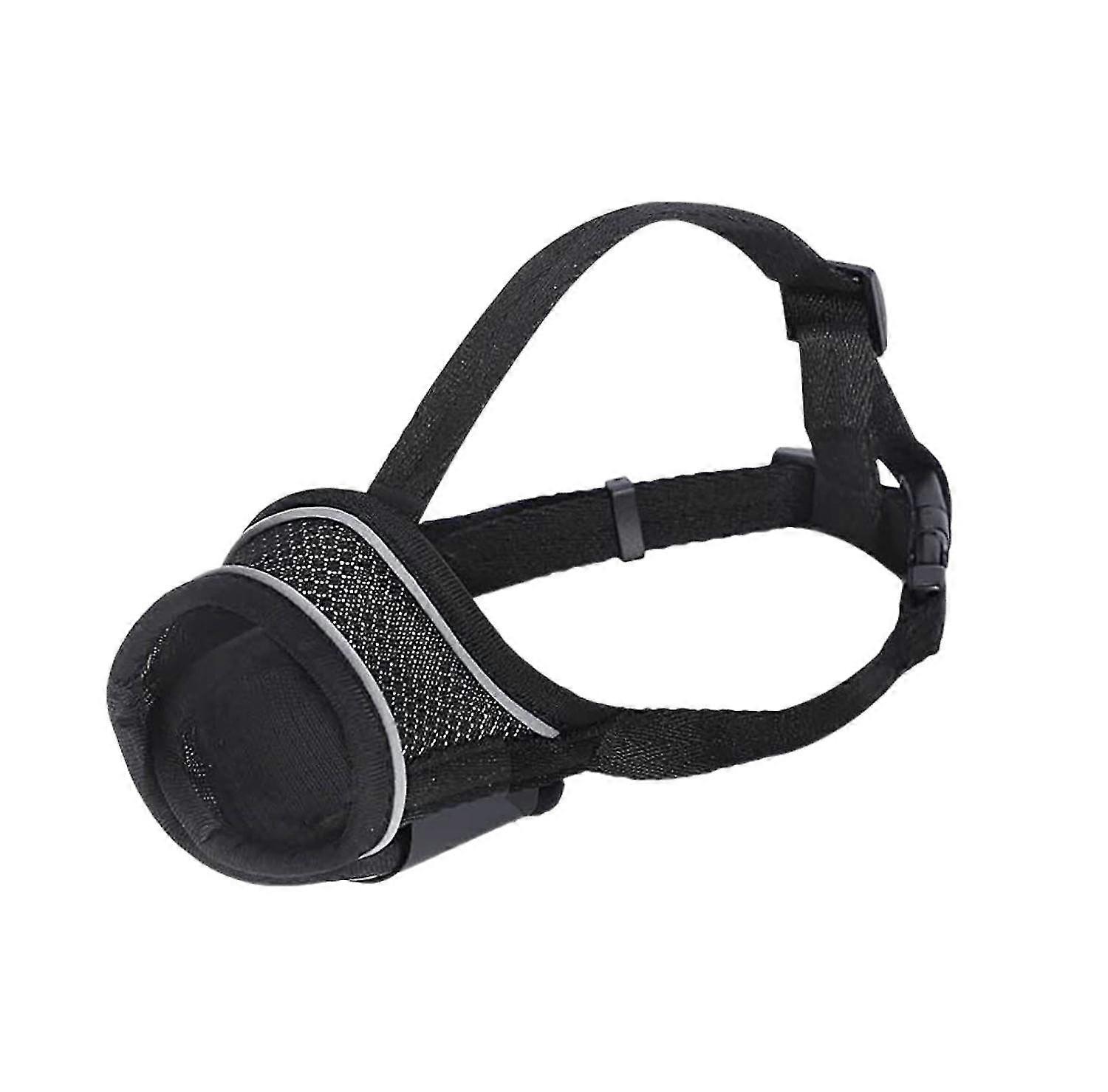 DLM Gentle Muzzle Guard Dogs Prevents Biting Unwanted Chewing Safely Secure Comfort Fit Padding Guide Helps Build Bonds with Pet XS red