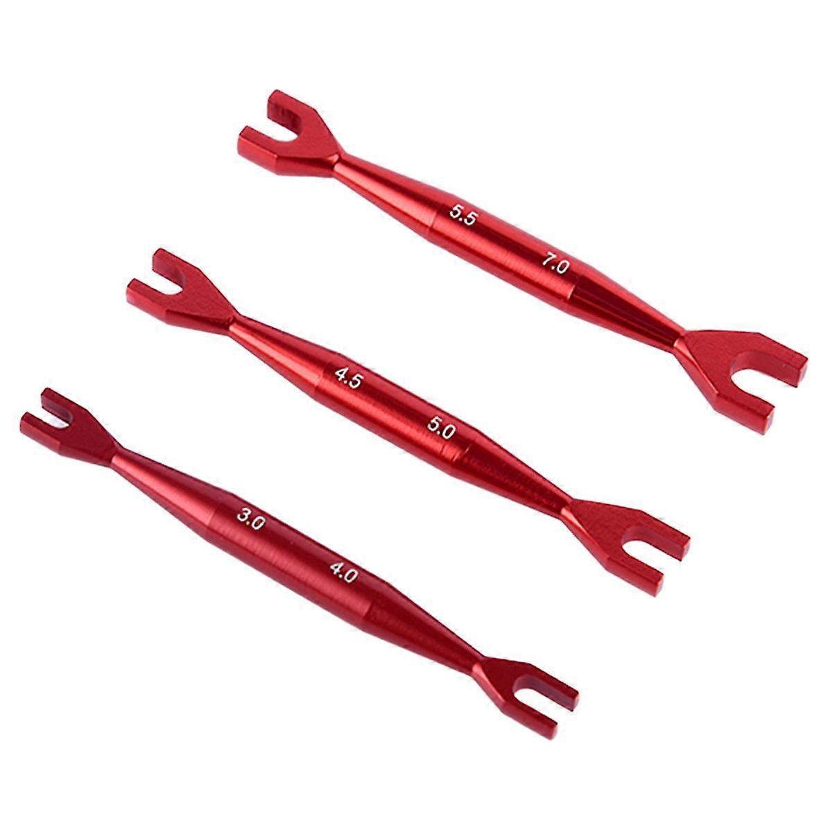 Remote Control Model Car Multifunctional Small Wrench Double-Ended Universal Wrench for Remote Control Cars Red