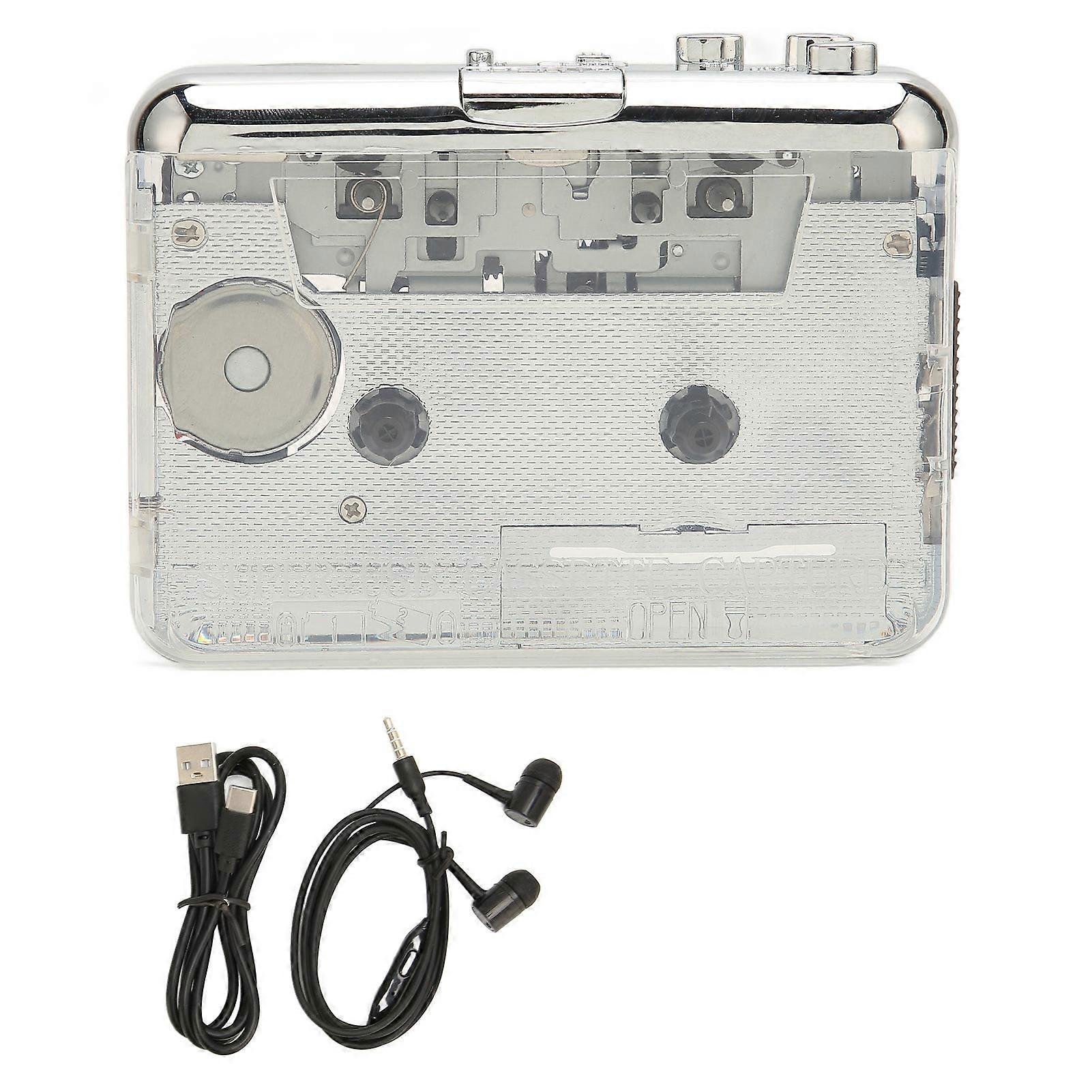 Cassette Player Cassette Tape To MP3 Player with 3.5mm Headphone Jack Compatible with for OS X and PC NO.1261
