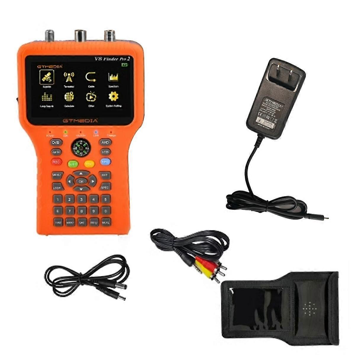 V8 Finder PRO 2 Satellite Signal Finder DVB-S2 DVB-T2 DVB-C 265 Meter US PLUG