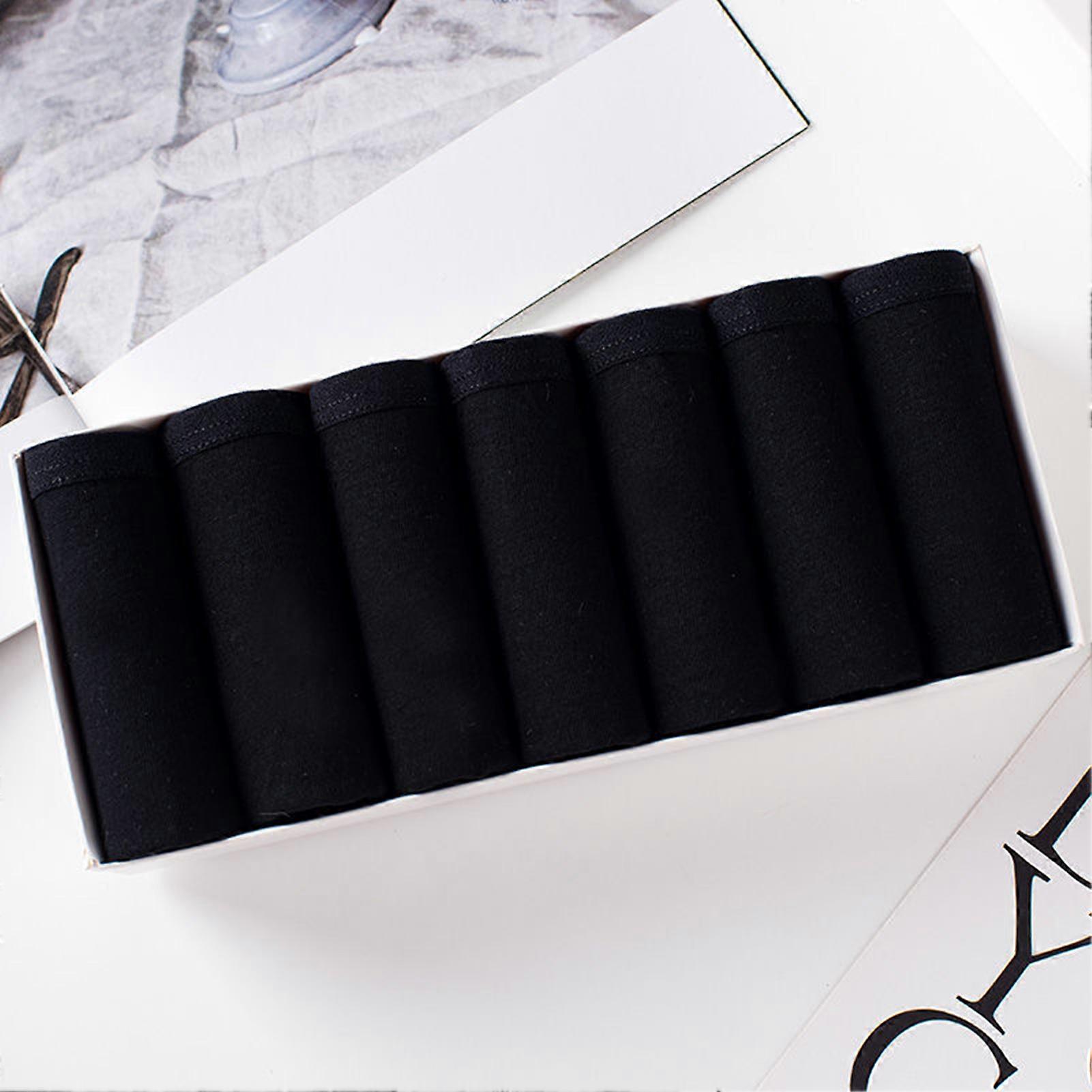 7pcs Plus Size Cotton Panties With Thin Breathable Soft Material Suitable for Daily Casual Wearing