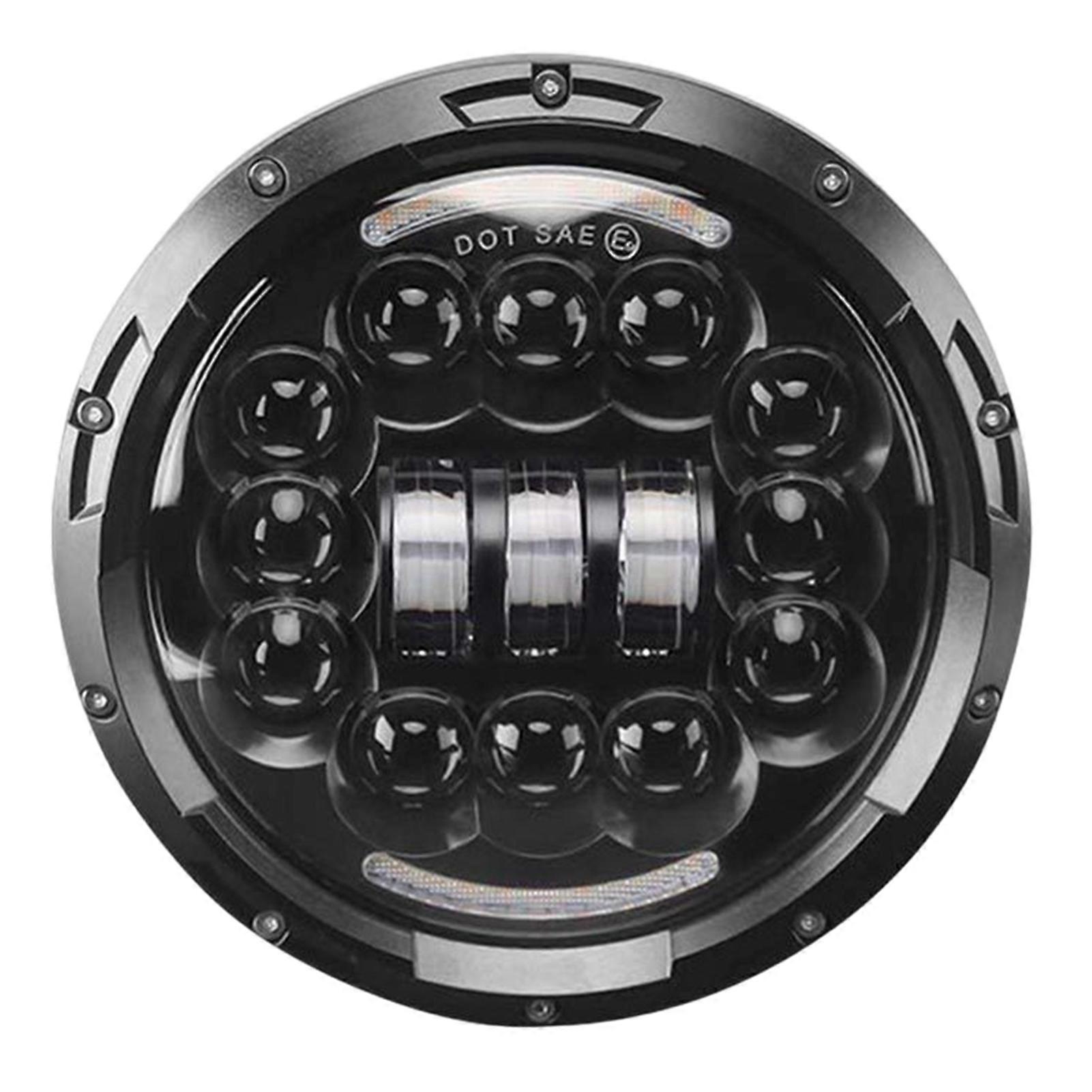 7-inch Round 15-bead Lens Car LED Headlight Automobile Far Near Beam Spotlights for Vehicle