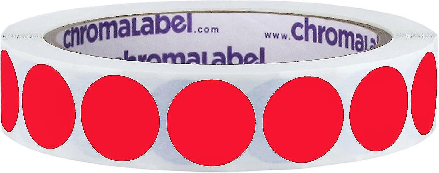 0.75 Inch Round Label Removable Color Code Dot Stickers, 1000 Labels Per Roll, Red
