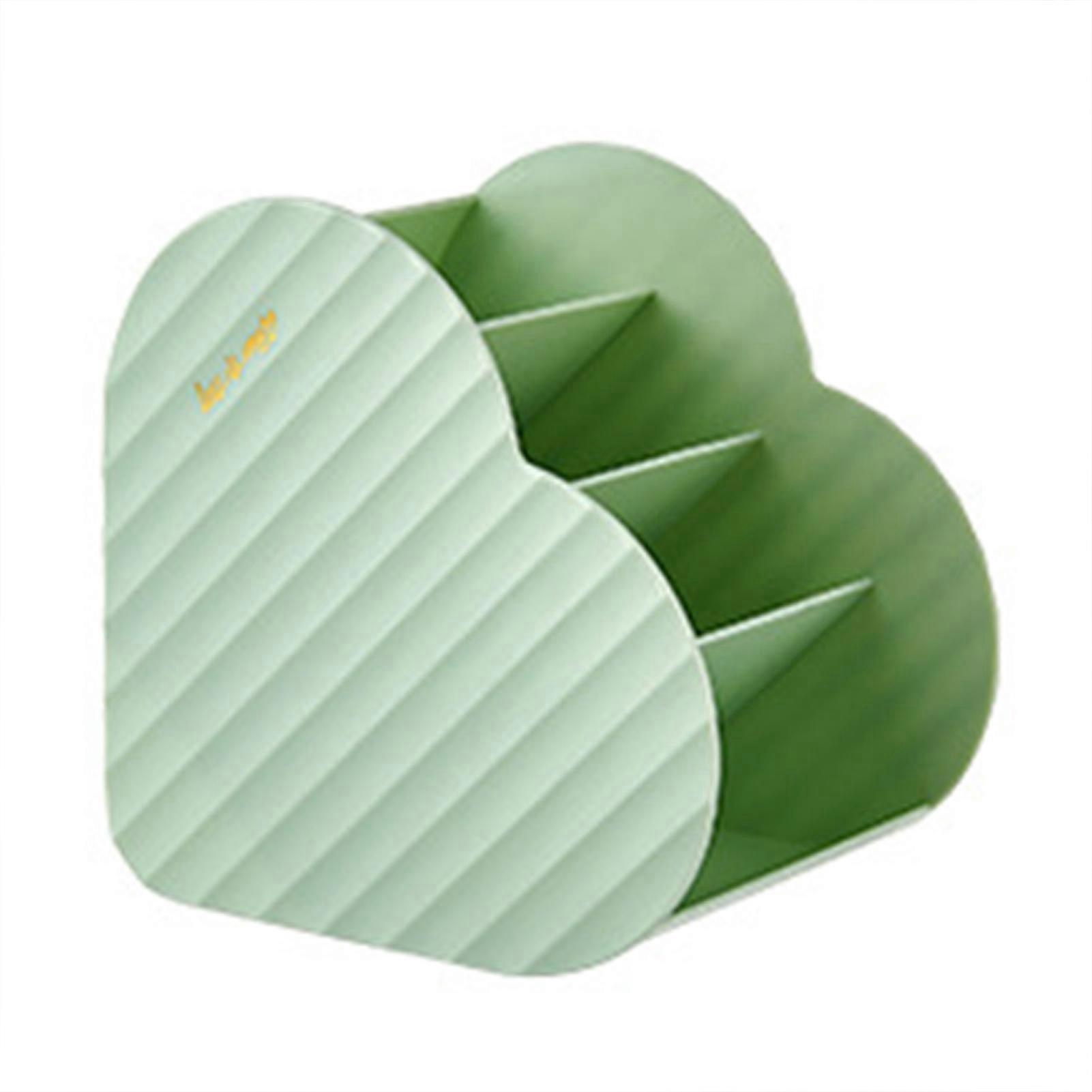 Heart Shape Multi-Grids Makeup Brush Organiser Multifunctional Stable Storage Bucket for Bedroom Home