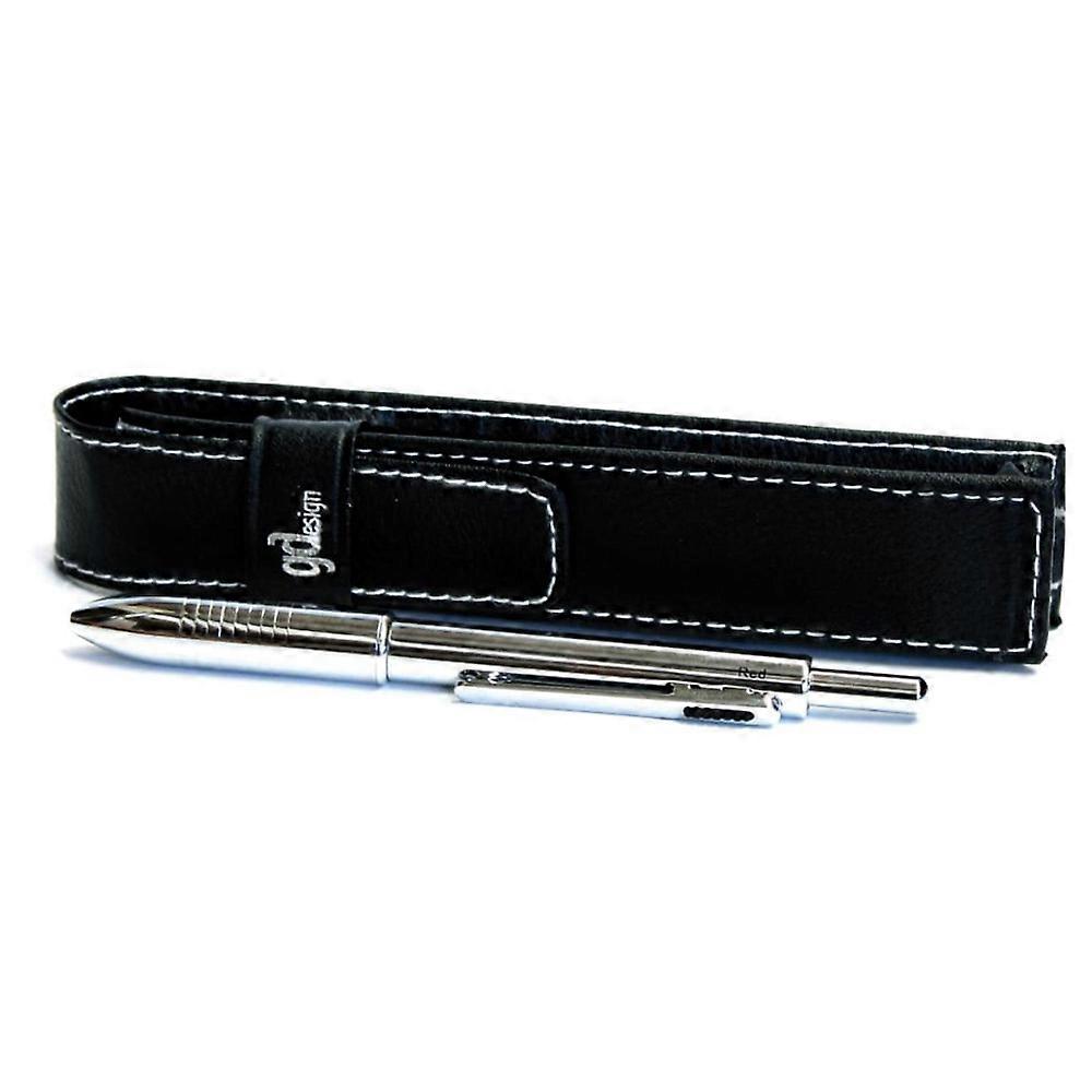 GDesign High Quality and Elegant 3-in-1 Anodised Barrel Pen with Leather Case