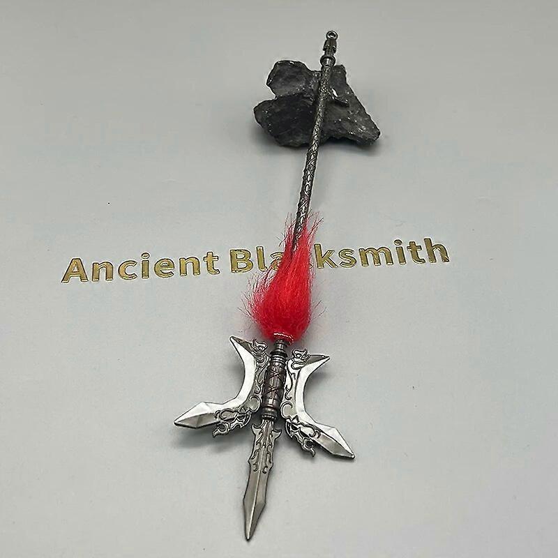 22cm Sky-Piercing Halberd Wo Long: Fallen Dynasty Lu Bu Game Peripherals Ancient Chinese Generals Metal Weapon Models Crafts Toy