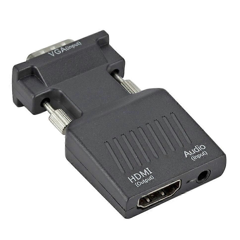 VGA to HDMI-compatible Converter Adapter With Audio Output 1080P VGA to HDMI Video Audio Adapter For PC Laptop to HDTV Projector