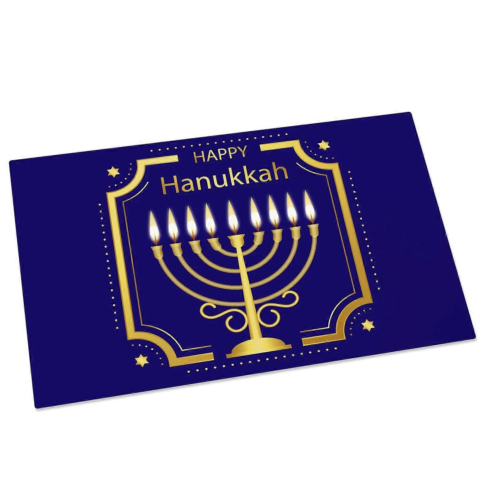 Menorah gulvmåtte skridsikker jødisk badeværelse køkken tæppe Hanukkah tæppe til hus lang kort dør måtte hjem indretning