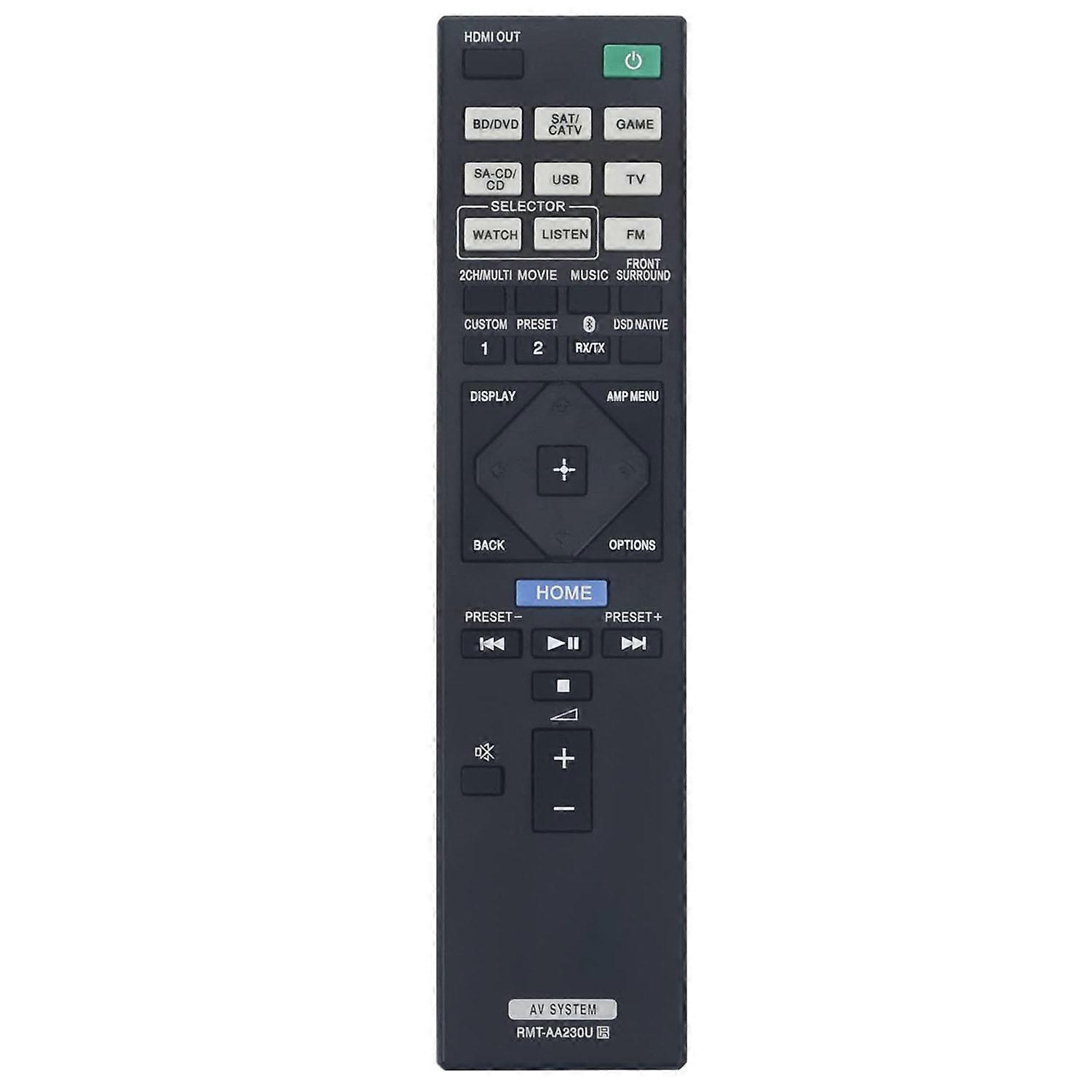 Replacement Remote Control For Sony RMT-AA231U STR-DH770 RMT-AA230U STR-DN1070 RMT-AA320U STR-ZA810ES Home Theater AV Receiver