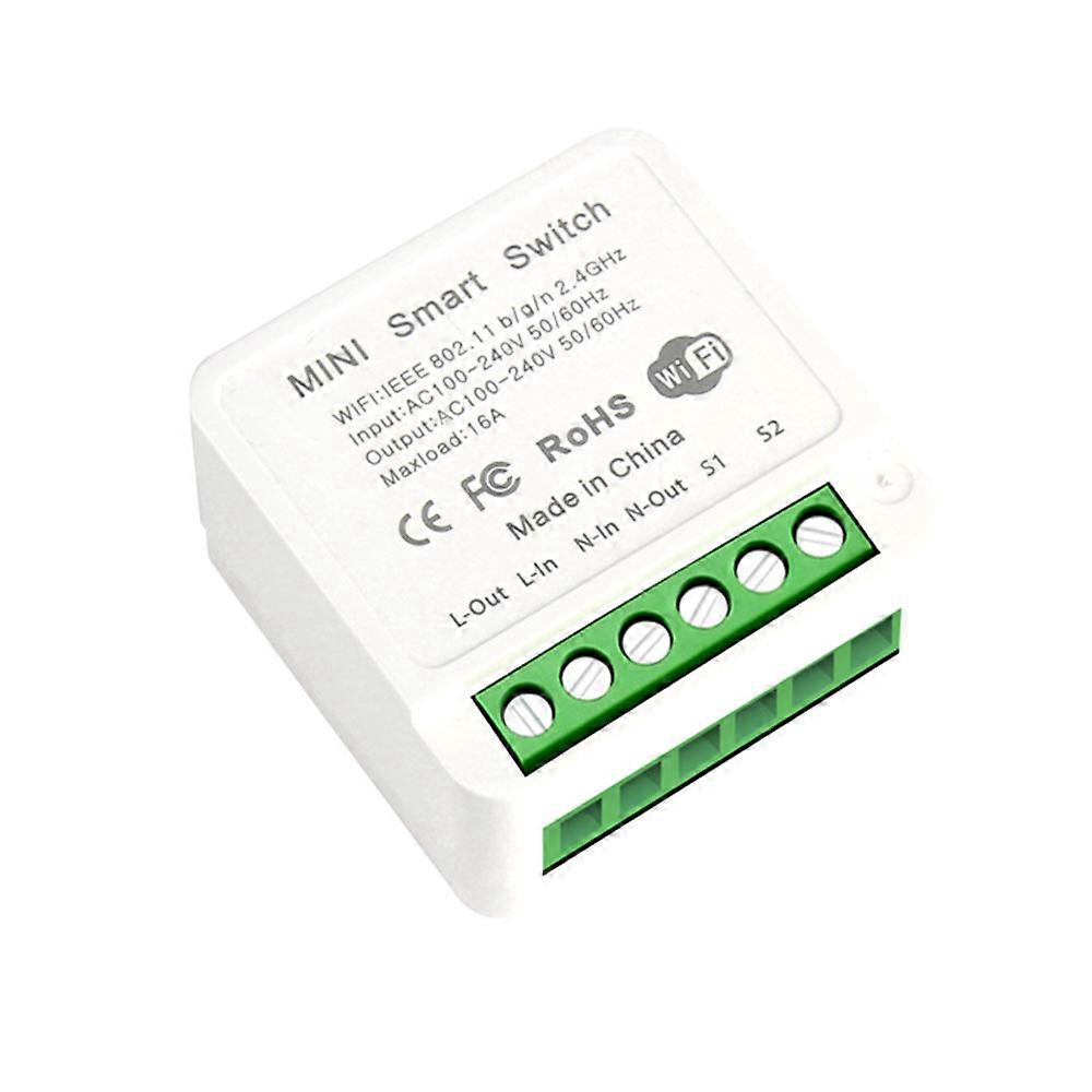 16A MINI Wifi Smart Switch Timer Wireless Switches w / Tuya Alexa Home