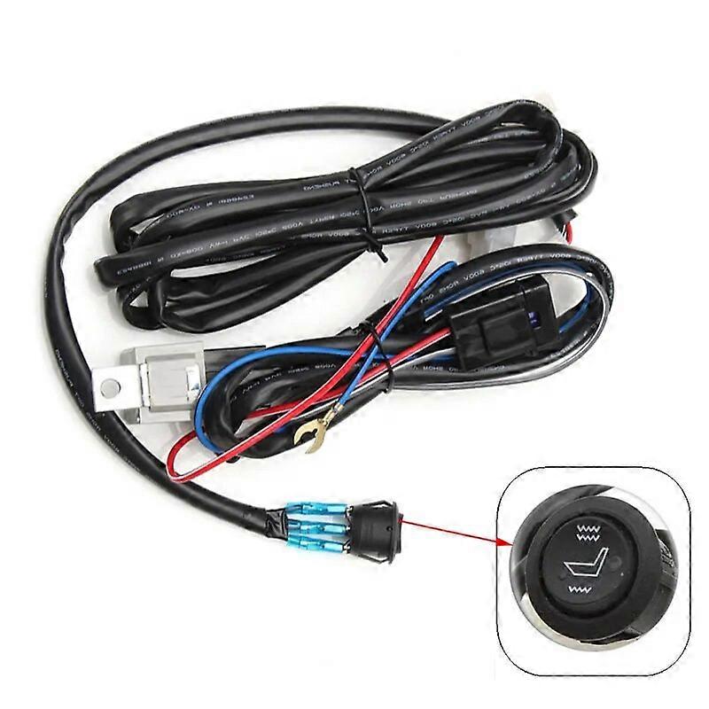 Universal 12V Built-in Car Seat Heater Kit Seat Carbon Fiber/Alloy Wire Fast Heating Pads Round Control Switch For Auto Seats