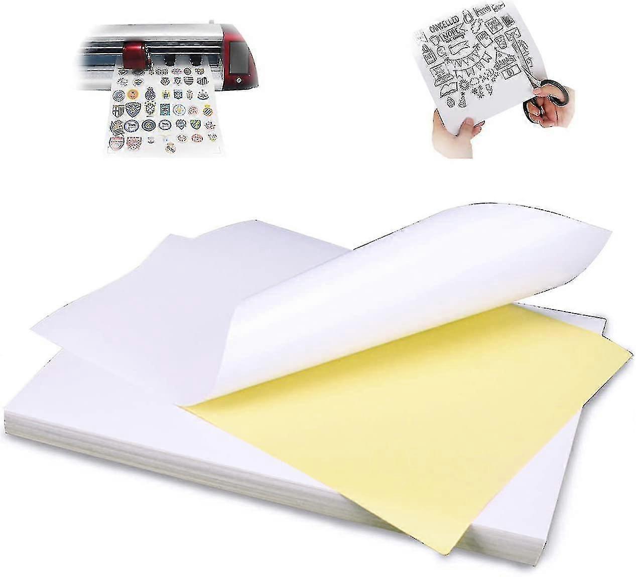 A4 Matt Self-adhesive White Label Printing Paper For Home Office Supplies - 100 Sheets