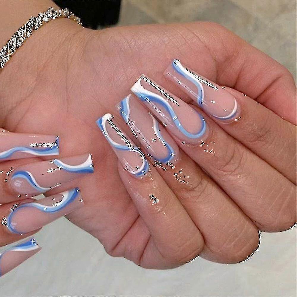 24pcs Removable False Nail Wearable Fake Nails Artificial Nails Patch