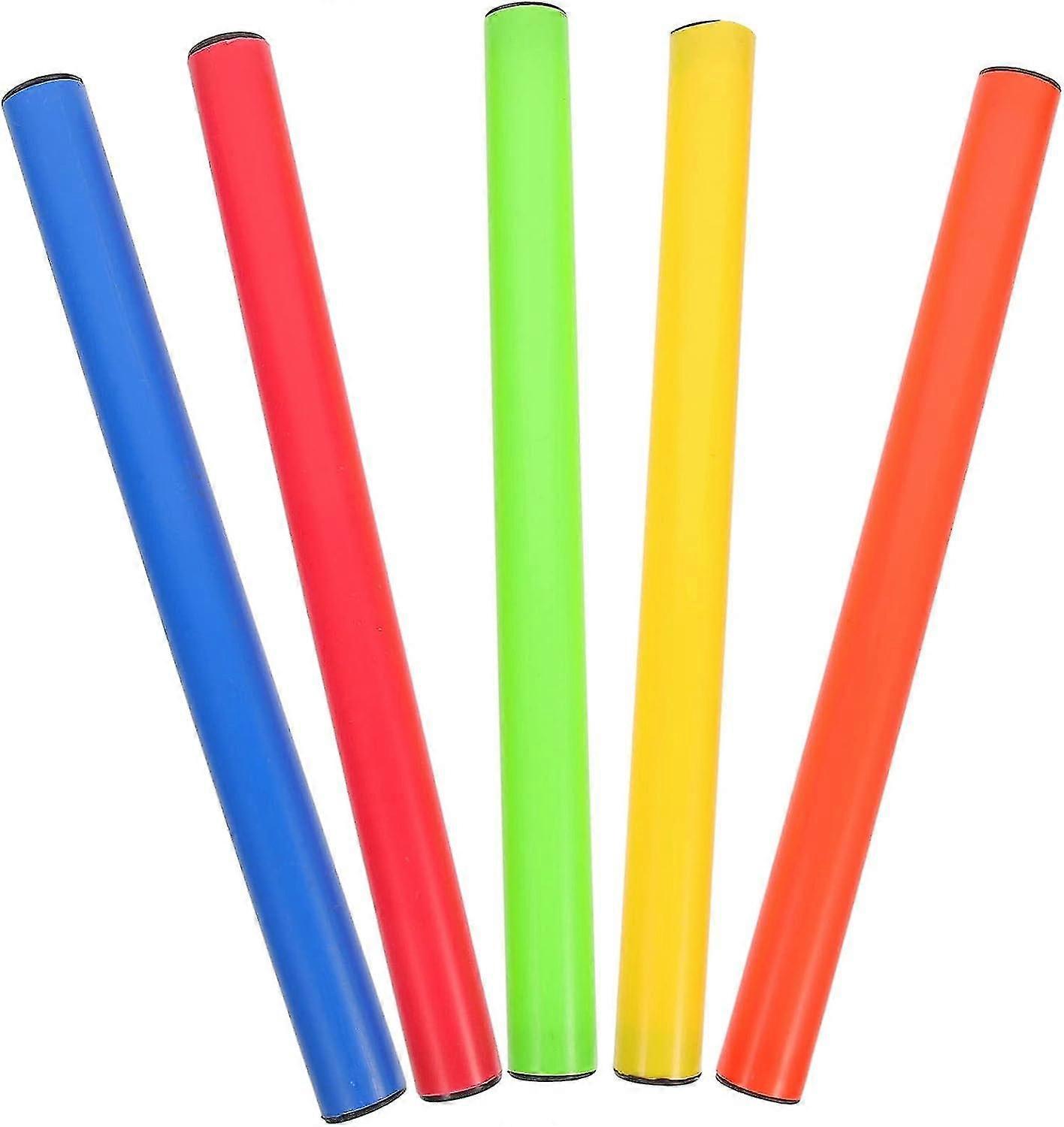 5pcs Running Baton Field Running Race Sticks Track And Field Relay Batons Plastic Relay Running Race Wands For Sports Outdoor Activities Accessories