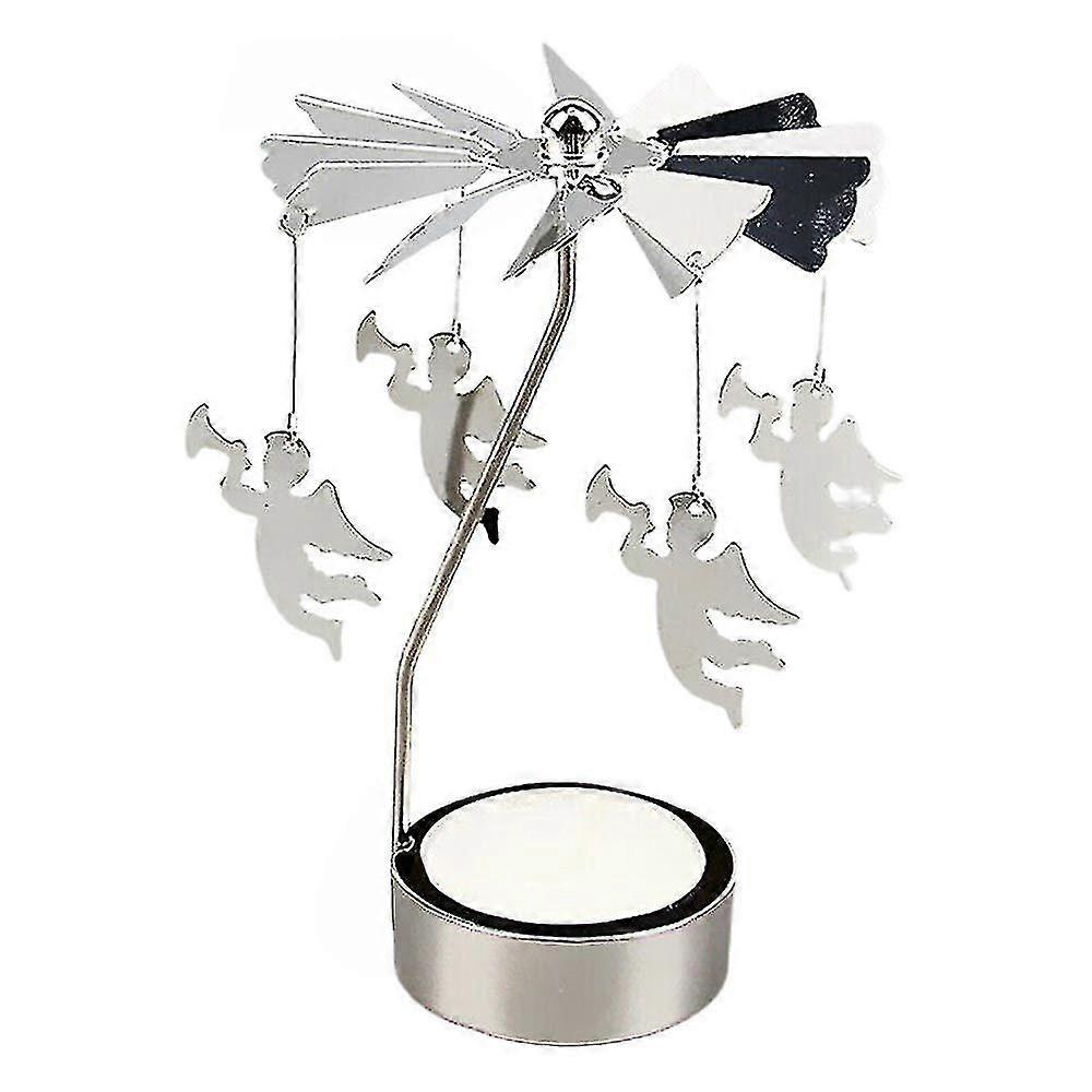 Rotary Spinning Tealight Candle Candlestick Holder Carousel Decor