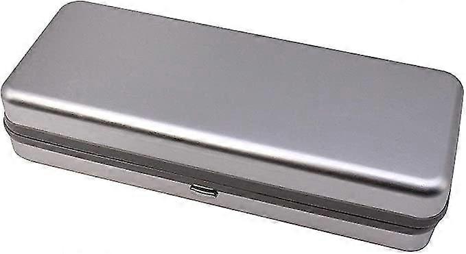 Estuche de gafas de aluminio de moda, plata., grande