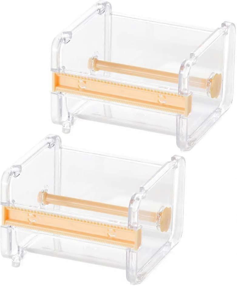 2 Pack Transparent Visible Desktop Multi Washi Masking Tape Dispenser,tape Cutter