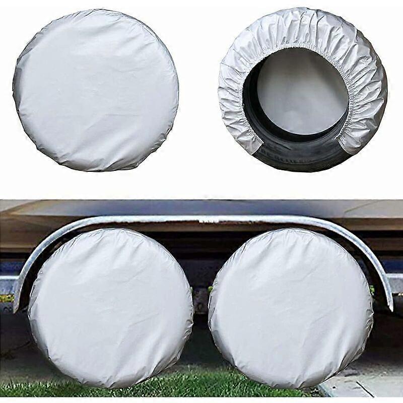 Enjoliveurs de roue, enjoliveurs de pneus de voiture, lot de 4 enjoliveurs de protection impermables et anti-poussire82 cm