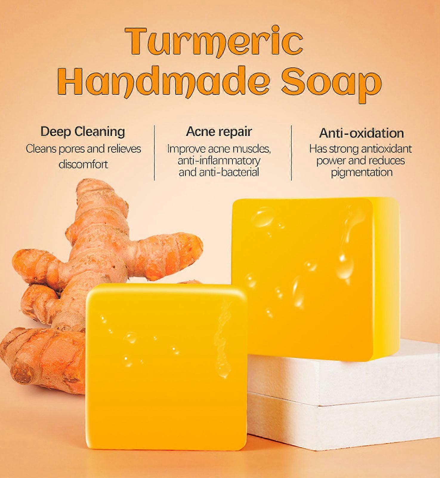 Turmeric Soap,Ginger Soap Botanical Extract Softening Cleansing Soap Body Soap Natural Ginger Soap For All Types