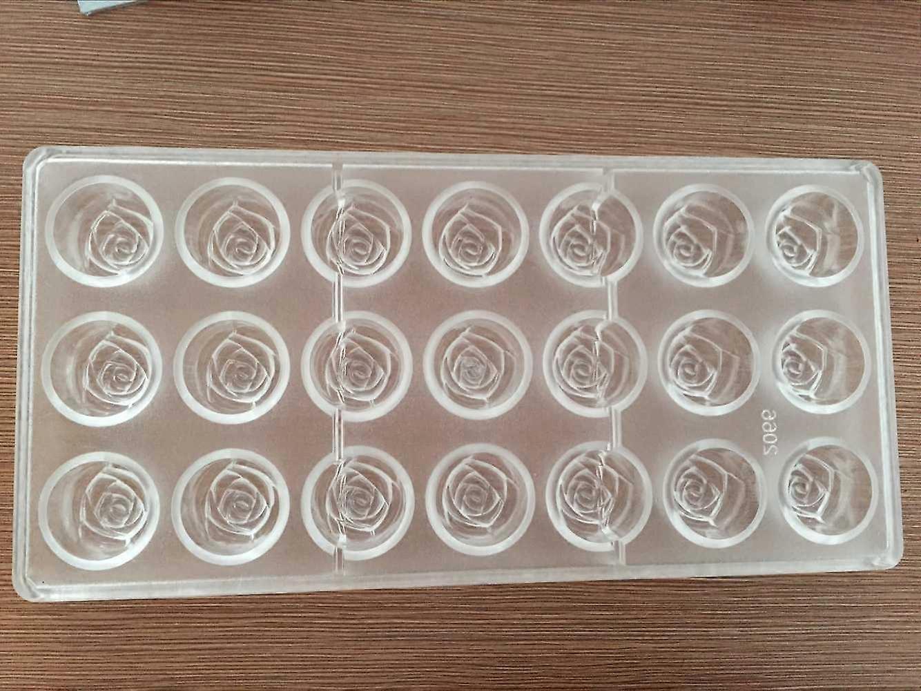 Transparent plastic chocolate mold PC chocolate mold Baking DIY rosette shape