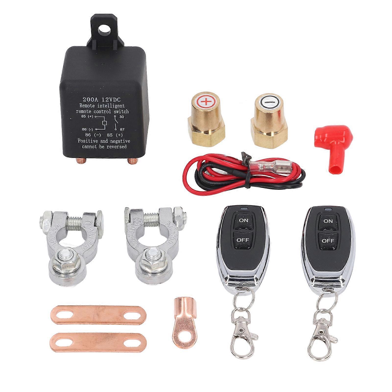 Car Battery Disconnect Switch Power Cut Off Kill Switch with Remote Control for Automotive