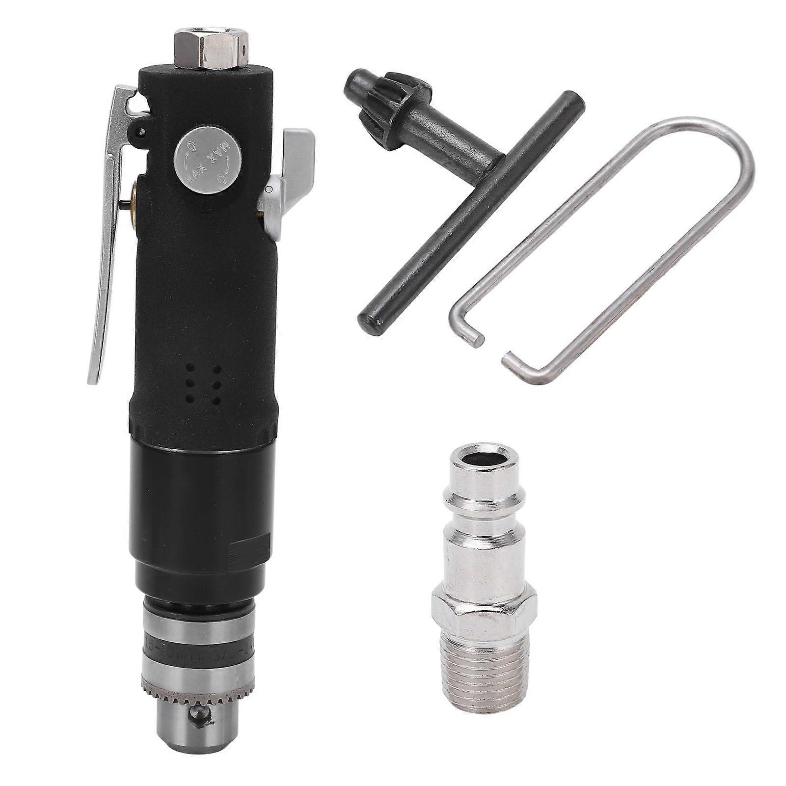 3/8in Air Drill with 3 Jaw Chuck Variable Speed Straight Handle CW and CCW Pneumatic Drill EU Style
