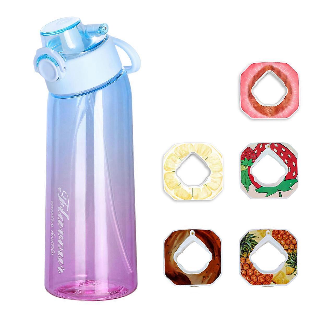 Drinking bottle with flavour, bottle starter set purple bottle original, drinking bottle with fragrance pods.