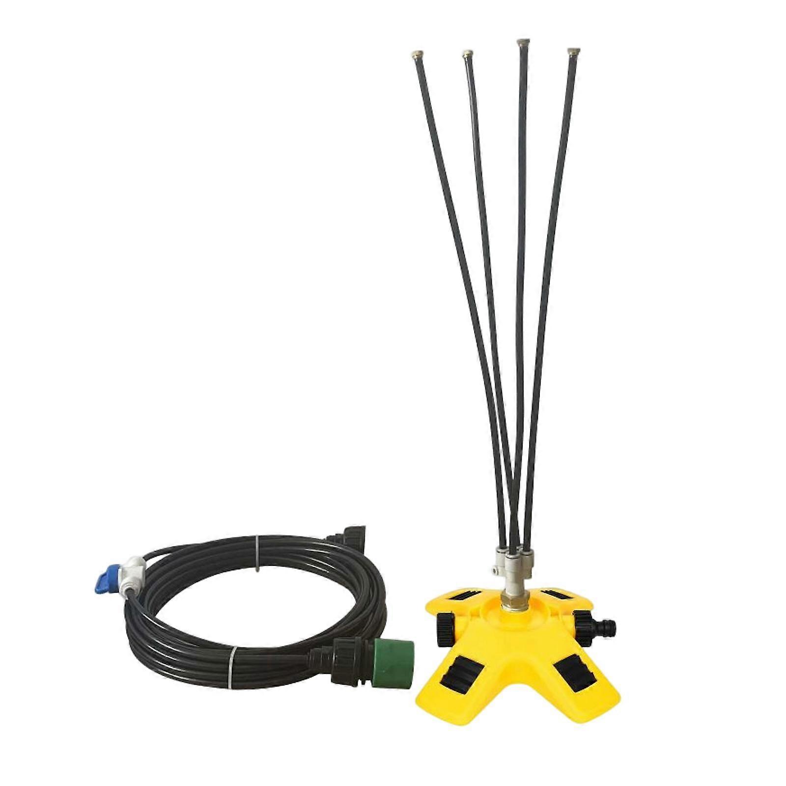 Misting Cooling System Misters for Outside Backyard Children waters Playing Yellow Base