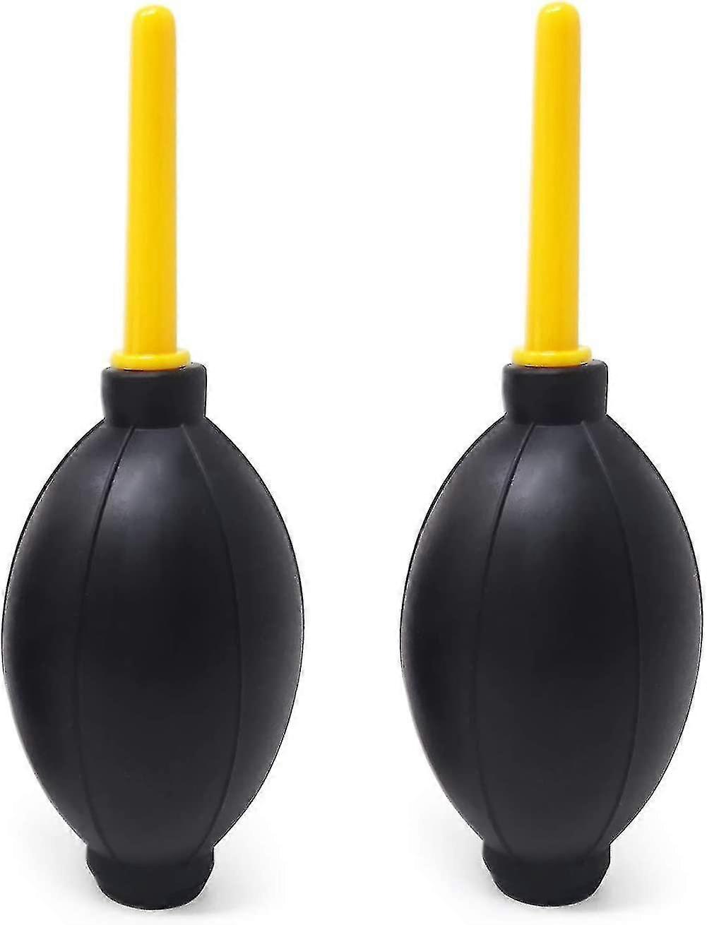 2pcs Rubber Blowing Dust Ball Air Blower For Eyelash Extensions, Tattoo, Succulent Plants, Keyboard, Camera And Sensitive Electronics (black X2)