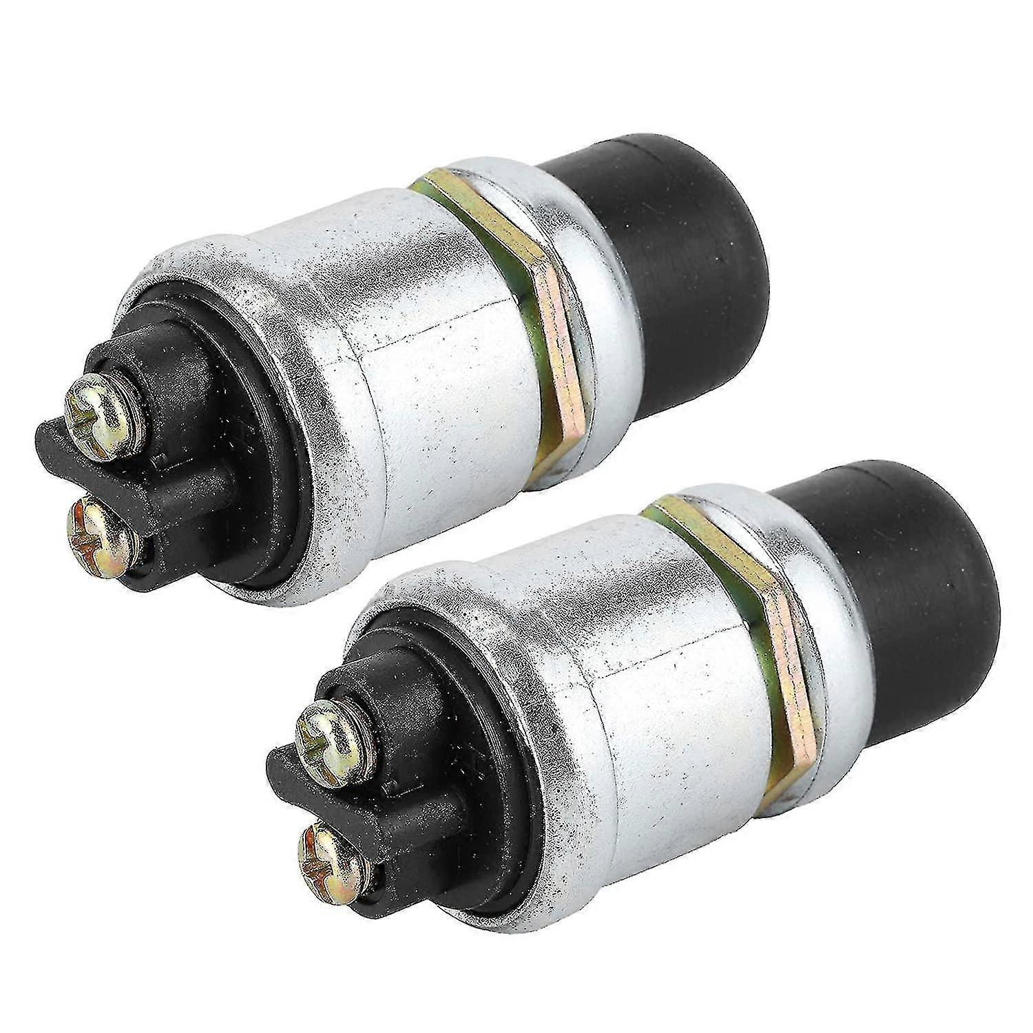 2 pcs Push Button Switch Horn Engine Start Switch Spst Push Button Starter Waterproof Push Button Start Switch 50a 12v