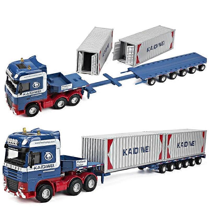 1/50 Diecast αστικό μοντέλο αυτοκινήτων μεταφοράς εμπορευματοκιβωτίων Φορτηγό μεταφοράς μετάλλων κραμάτων ημι ρυμουλκούμενο μοντέλο αυτοκινήτων αυτοκινήτων ημι ρυμουλκούμενο