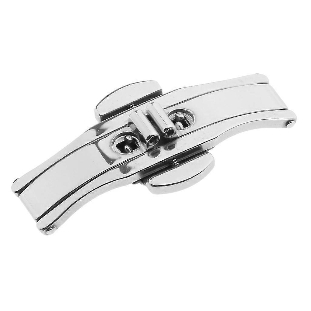 Butterfly Distribusjon Spenne Armbåndsur Stropper Klapper Rustfritt Stål 17x5mm