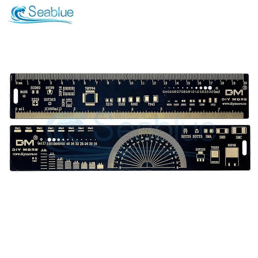 4cm 15cm 20cm 25cm PCB Ruler Multi-functional Measuring Tool Resistor Capacitor Chip Diode Transistor For Electronic Engineers