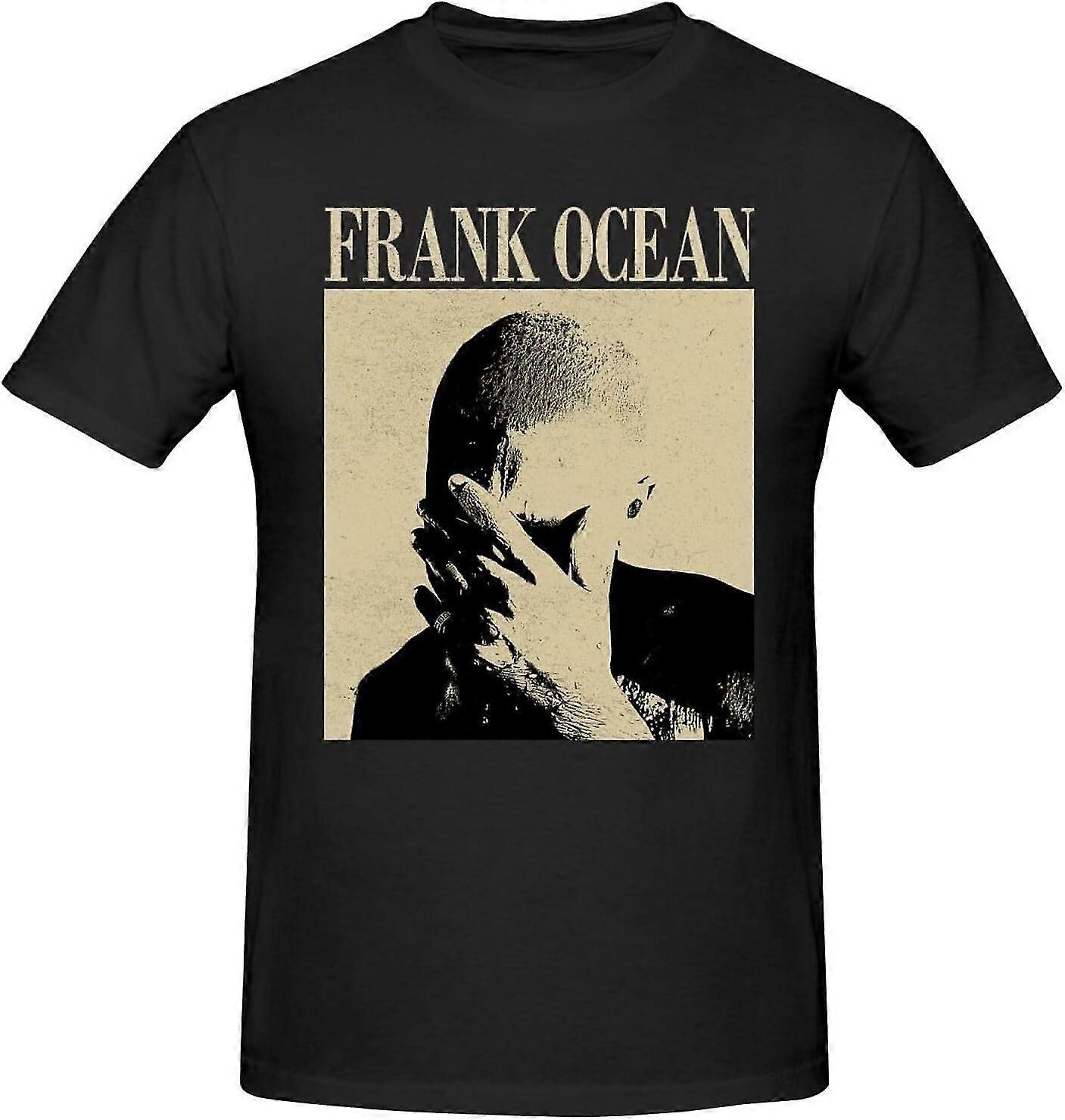 Hommes T-shirts Coton Col Rond Hip-Hop T-shirts à manches courtes à la mode Version lâche Noir-Musique
