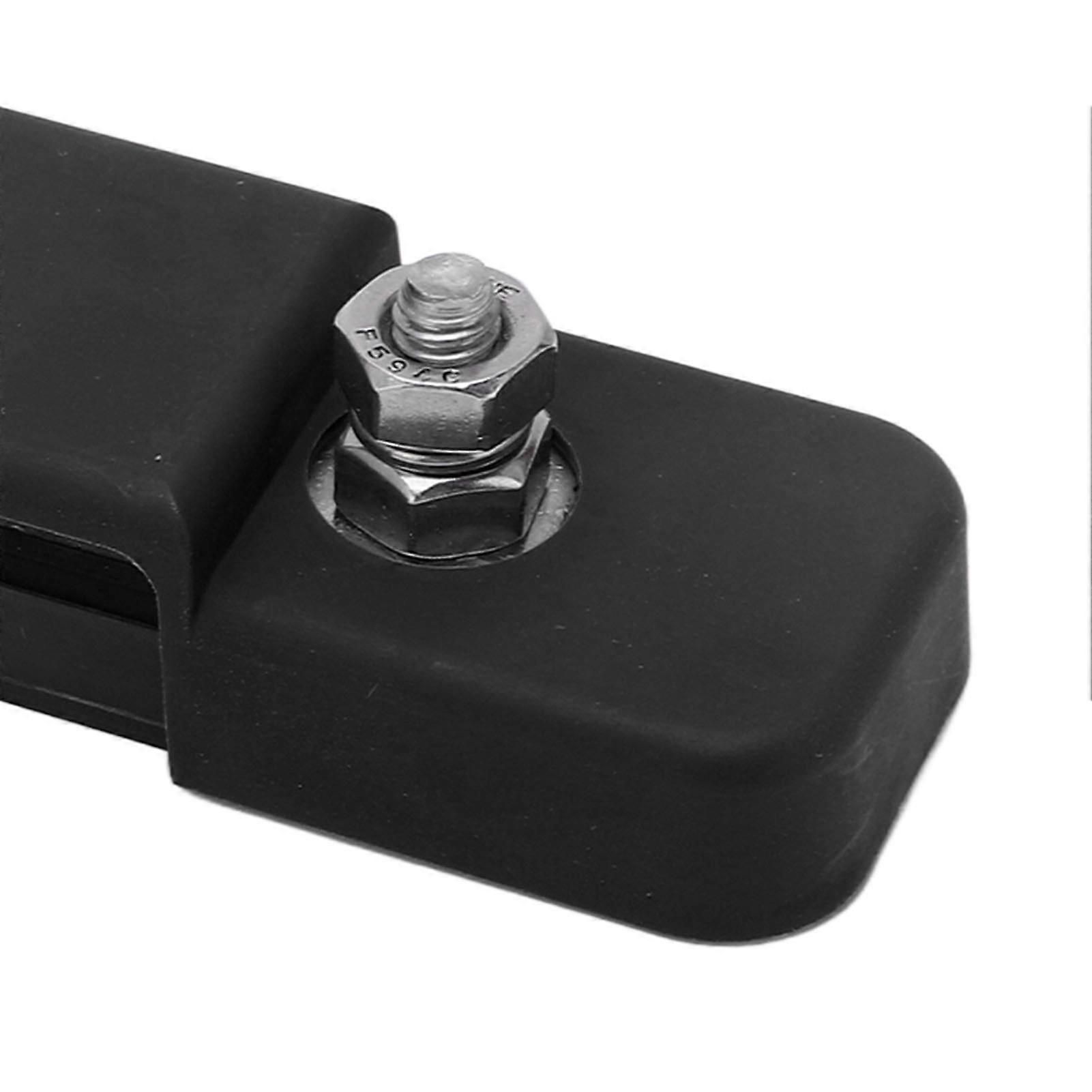 12 Terminal Power Distribution Block with Cover Universal for Car Marine Boat Solar Panels Black