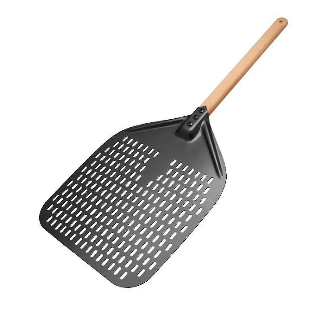 Pizza ,perforated Pizza Shovel,rectangular Pizza Turning Spatula with Detachable,for 12-inch Pizza
