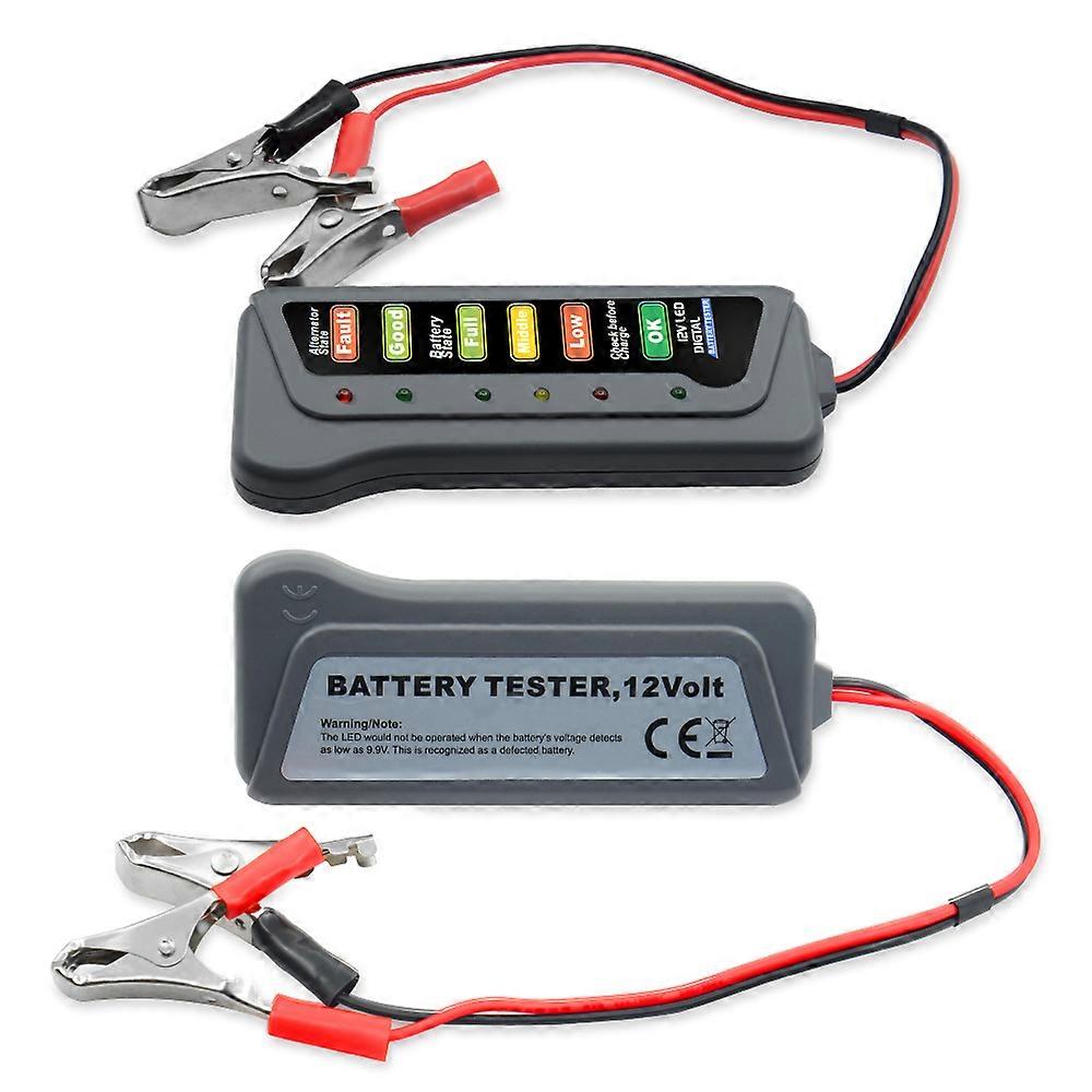 2018 New Arrival Mini 12V Auto Digital Alternator Tester 6 LED Lights Digital Battery Alternator Tester For Car Motorcycle