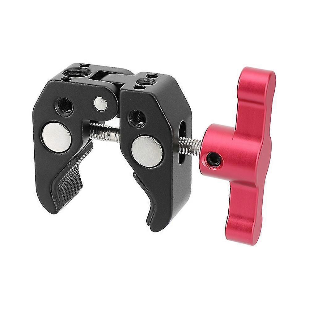 New Super Crab Clamp With 1/4"-20 & 3/8"-16 Threads (red T-handle)