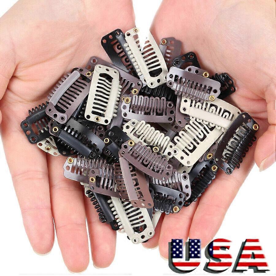 20pcs/bag 32mm U Shape and Wire Shape Mixed Clips For Hair Extensions Tool