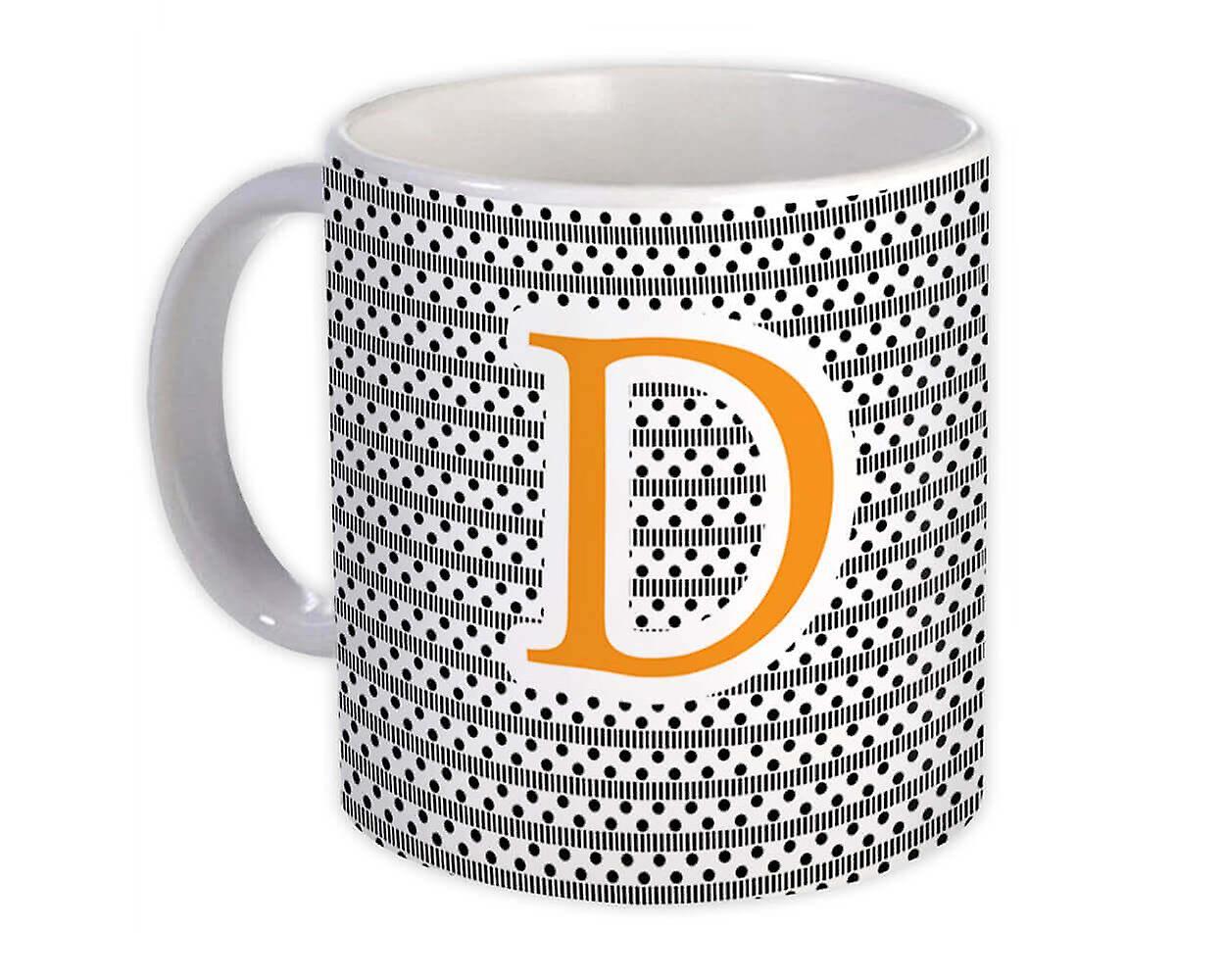 Hediye Kupa: Monogram Harf D Alfabesi