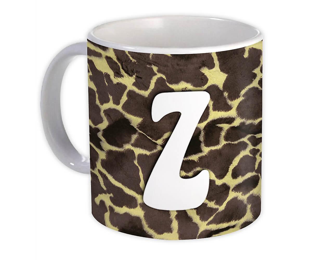 Gift Mug: Monogram Letter Z Giraffe