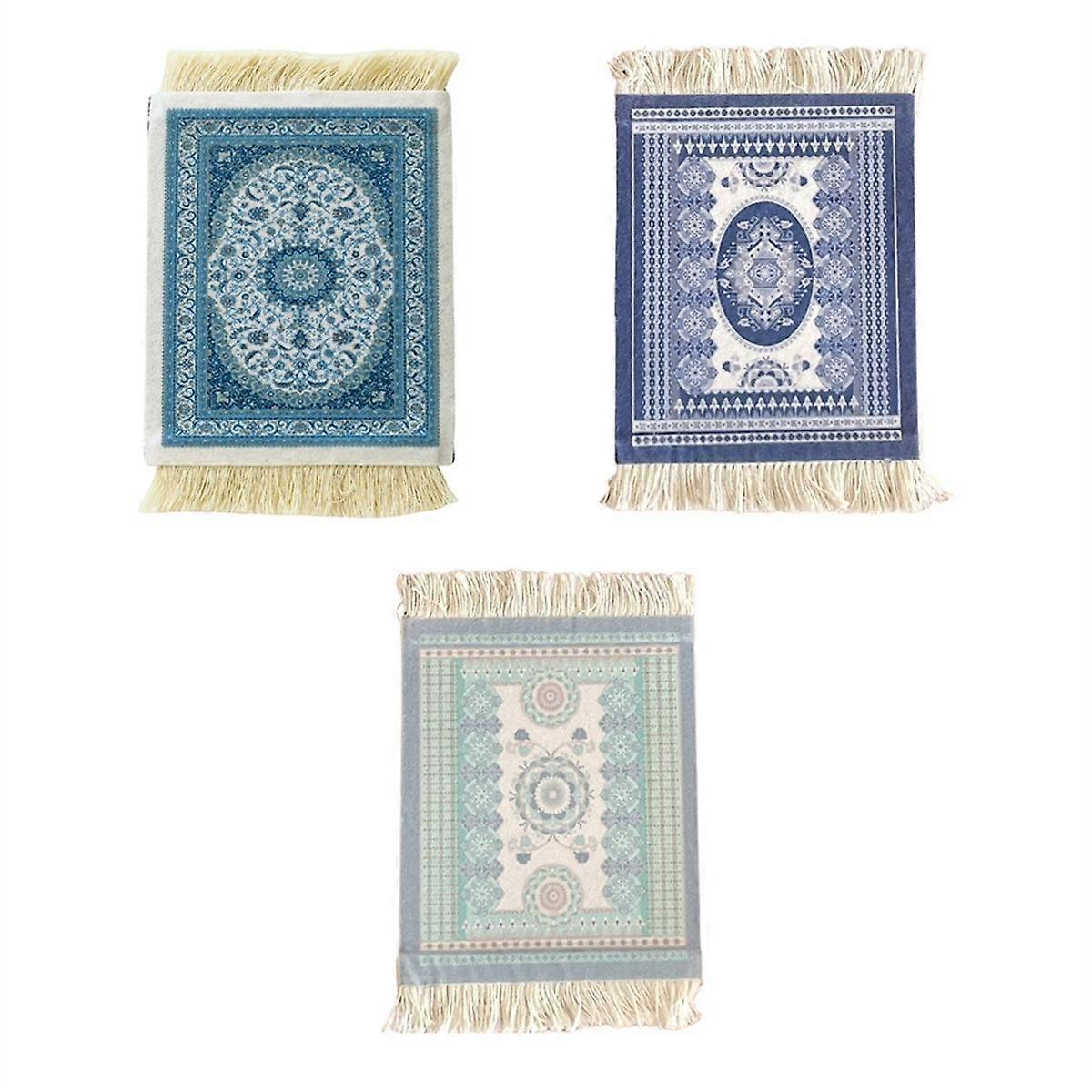 Mini Persian Woven Coasters Carpet Pattern Coaster Dining Table Decoration Technology B