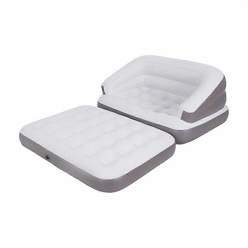 QuadraComfort 4-Person Inflatable Mattress: Portable, Repair Kit Included - Ultimate Sleep Solution for Camping & Home